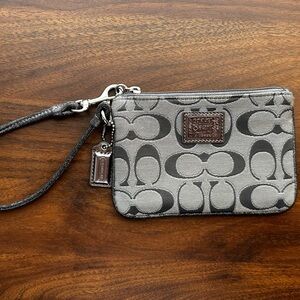 Coach Gray Wristlet